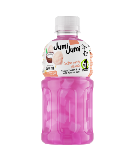 Kokosų vanduo JUMI JUMI su Nata de Coco – cukraus vatos skonio, 320 ml