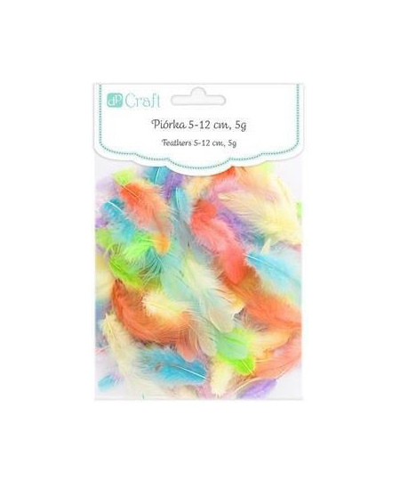 Plunksnos 5-12cm, 5g pastelinės
