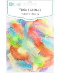 Plunksnos 5-12cm, 5g pastelinės
