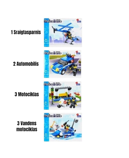 ALLEBLOX Konstruktorius Policija 96-103 det