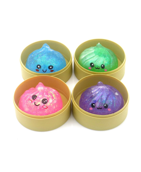 Squishy Dumpling slow rising žaislas su blizgučiais 5,5 cm