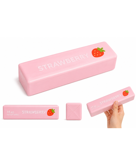 Squishy slow rising žaislas XXL sviestas braškinis 23 cm