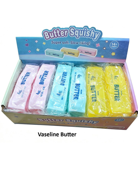 Squishy sviesto formos žaislas su aliejiniu užpildu 13,5 cm