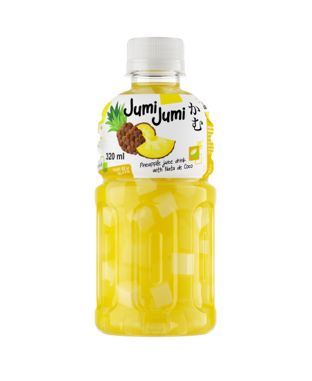 Kokosų vanduo JUMI JUMI, su nata de Coco – ananasų skonio, 320 ml