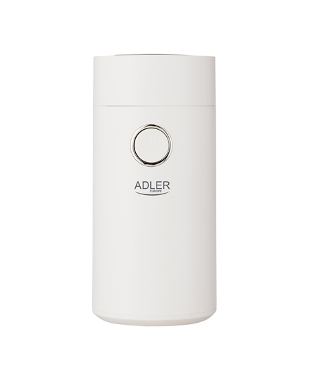 Adler Coffee Mill AD 4446ws 150 W, Coffee beans capacity 75 g, White