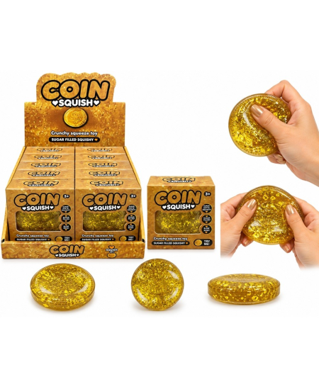 Coin squish antistresinis žaislas slow rising Moneta 8 cm