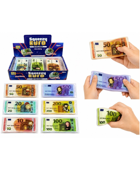 Kids Fun antistresinis žaislas Euro banknotai 15 cm