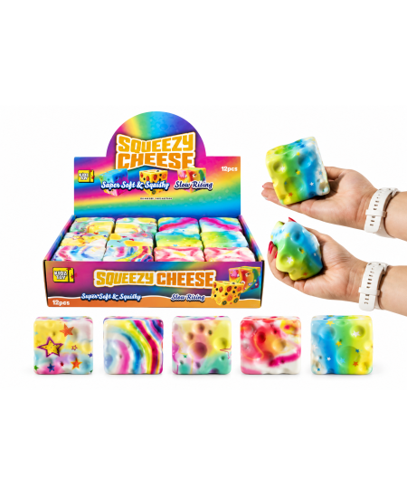 Kidz fun squishy slow rising žaislas įvairiaspalvis Sūris 5 cm