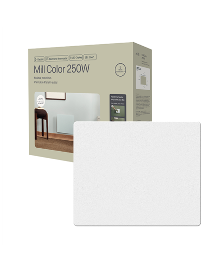 Mill Color Panel Heater | COLOR250 | Panel Heater | 250 W | Suitable for rooms up to 2-5 m² | Matte White | IPX4