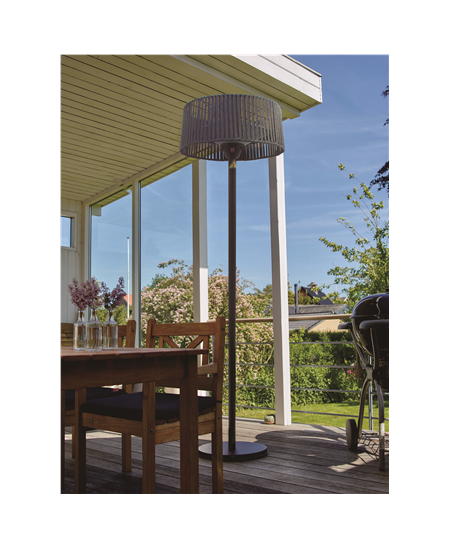 TunaBone Electric Standing Patio Heater, Double clear halogen heating lamps | TB1821SH-01 | Patio heater | 2100 W | Black