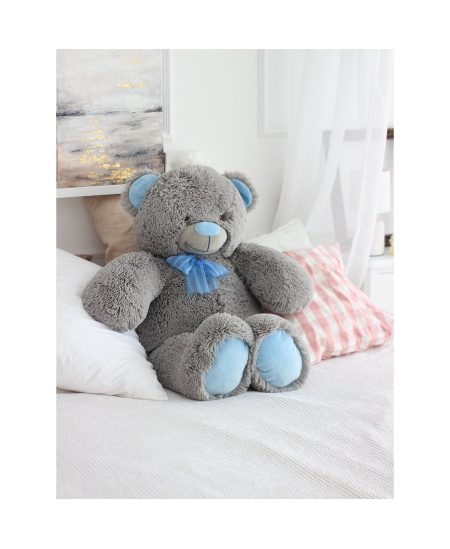 Minkštas meškinas FANCY „Silveris“, 48 cm
