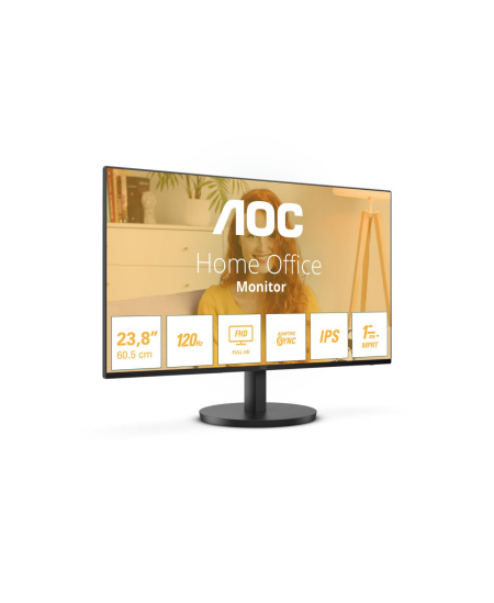 AOC 24B3HA2 | 23.8 " | IPS | 16:9 | 100 Hz | 1 ms | 1920 x 1080 pixels | 250 cd/m² | HDMI ports quantity 1 | Black | Warra