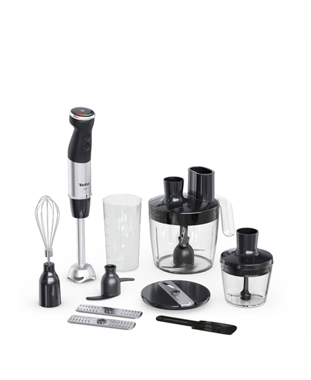 TEFAL | HB67G830 Quickchef+ | Hand Blender | 1000 W | Number of speeds 20 | Turbo mode | Black/Stainless steel