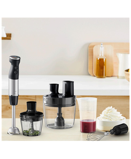 TEFAL | HB67G830 Quickchef+ | Hand Blender | 1000 W | Number of speeds 20 | Turbo mode | Black/Stainless steel