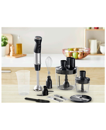 TEFAL | HB67G830 Quickchef+ | Hand Blender | 1000 W | Number of speeds 20 | Turbo mode | Black/Stainless steel