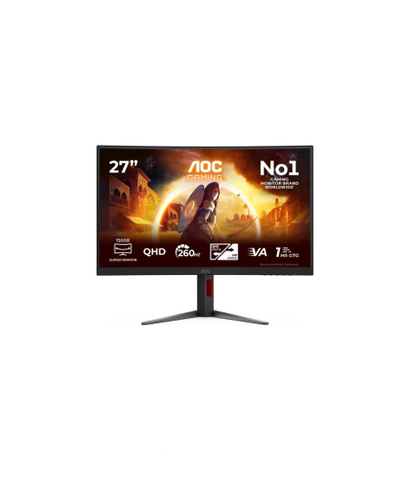 AOC CQ27G4Z2 Curved 34" 2560x1440/16:9/350cd/m2/1ms HDMI, DisplayPort, USB, Headphone out | AOC