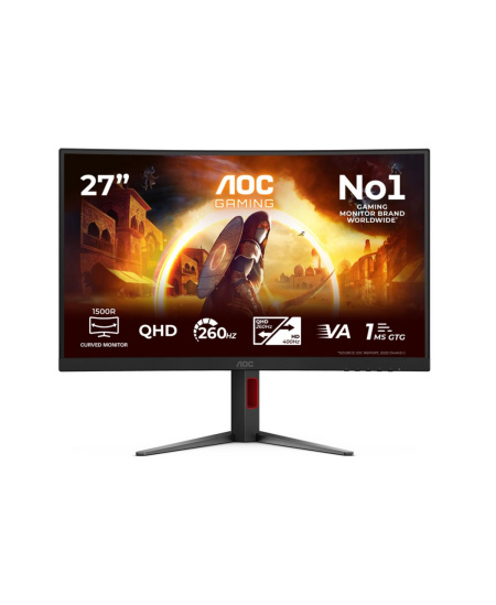 AOC CQ27G4Z2 Curved 34" 2560x1440/16:9/350cd/m2/1ms HDMI, DisplayPort, USB, Headphone out | AOC