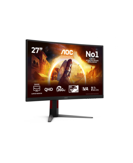 AOC CQ27G4Z2 Curved 34" 2560x1440/16:9/350cd/m2/1ms HDMI, DisplayPort, USB, Headphone out | AOC