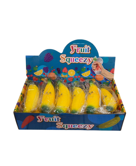 Antistresinis žaislas Bananas 14 cm suspaudžiamas