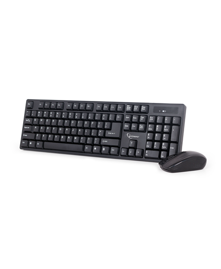 Gembird | Keyboard and mouse | KBS-W-01 | Keyboard and Mouse Set | Wireless | Mouse included | Batteries included | US | Black