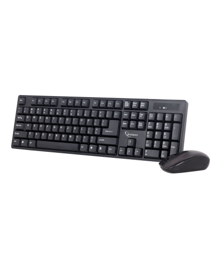Gembird | Keyboard and mouse | KBS-W-01 | Keyboard and Mouse Set | Wireless | Mouse included | Batteries included | US | Black