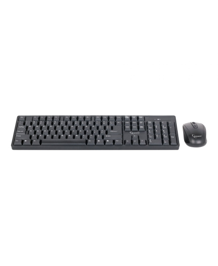 Gembird | Keyboard and mouse | KBS-W-01 | Keyboard and Mouse Set | Wireless | Mouse included | Batteries included | US | Black