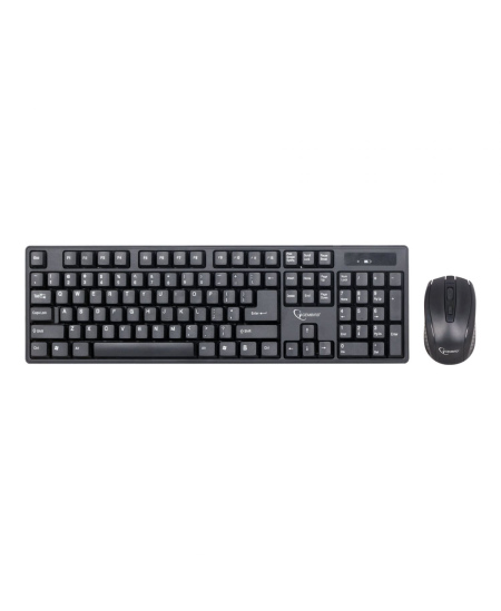 Gembird | Keyboard and mouse | KBS-W-01 | Keyboard and Mouse Set | Wireless | Mouse included | Batteries included | US | Black