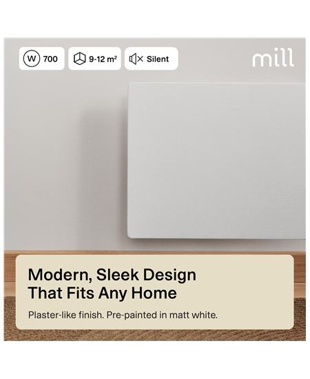 Mill Color Panel Heater, Wifi+App control | COLOR700WIFI4 | Panel Heater | 700 W | Suitable for rooms up to 9-12 m² | Matte Whi