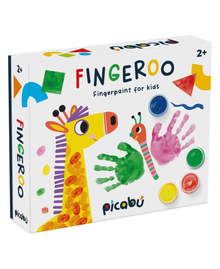 Spalvinimo rinkinys piešimui pirštais PICABU Fingeroo (2+)