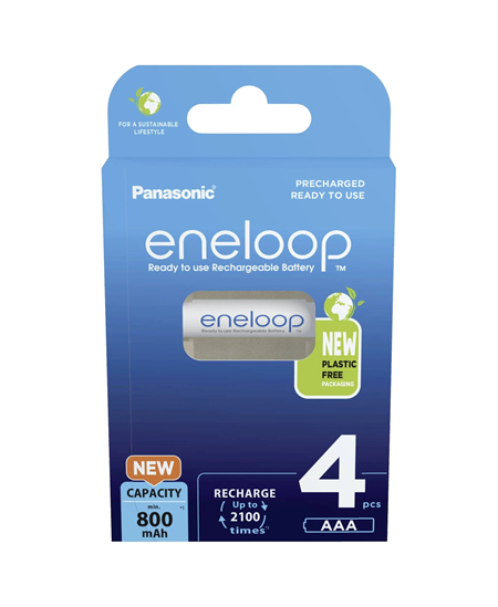 Panasonic Rechargeable Batteries ENELOOP BK-4MCDE/4BE AAA, 800 mAh, 4 pc(s)
