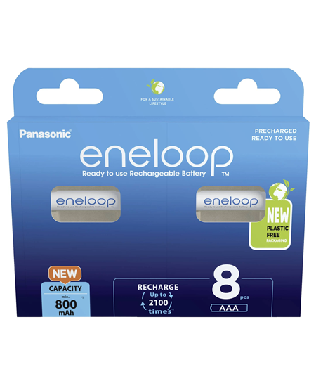 Panasonic | Rechargeable Batteries | ENELOOP BK-4MCDE/8BE | AAA | 800 mAh | 8 pc(s)