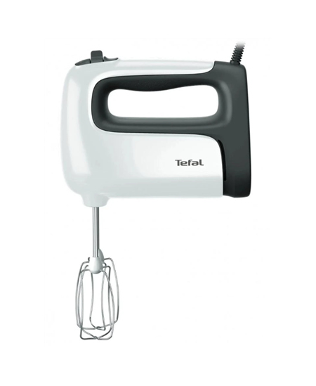 TEFAL | Hand mixer | HT461138 Prep'Mix+ | Hand Mixer | 500 W | Number of speeds 5 | Turbo mode | White/Grey