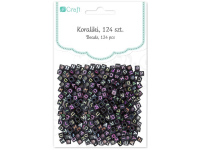 Karoliukai juodi RAIDĖS 124vnt