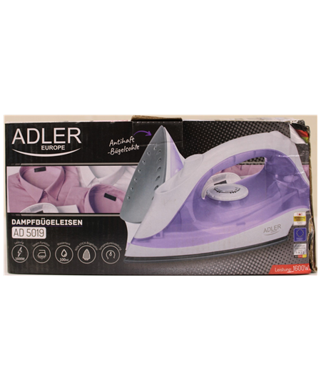SALE OUT. Adler AD 5019 Steam iron, Temperature control, Power 1600W | Adler | AD 5019 | With cord | 1600 W | Water tank capacit
