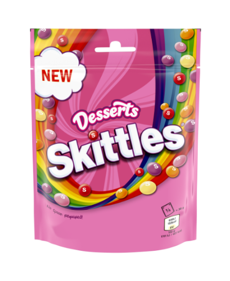 Kramtomieji saldainiai SKITTLES desertų skonio , 152 g