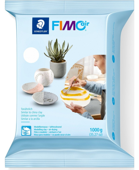 Molis FIMOair, džiūstantis ore, baltos spalvos, 1 kg