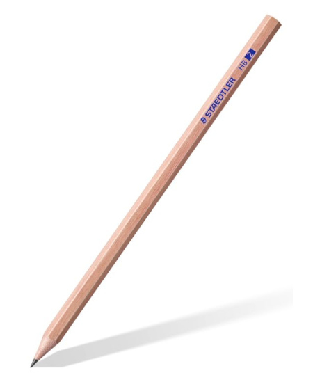 Natūralios medienos pieštukas STAEDTLER, šešiabriaunis, FSC, HB