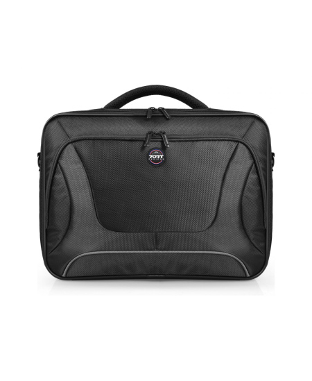 PORT DESIGNS | Courchevel | Fits up to size 15.6 " | Messenger - Briefcase | Shoulder strap | Black