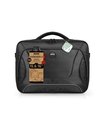 PORT DESIGNS | Courchevel | Fits up to size 15.6 " | Messenger - Briefcase | Shoulder strap | Black