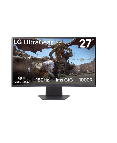 LG | 27GS60QC-B | 27 " | VA | QHD | 16:9 | 180 Hz | 1 ms | 2560 x 1440 pixels | 300 cd/m² | HDMI ports quantity 2