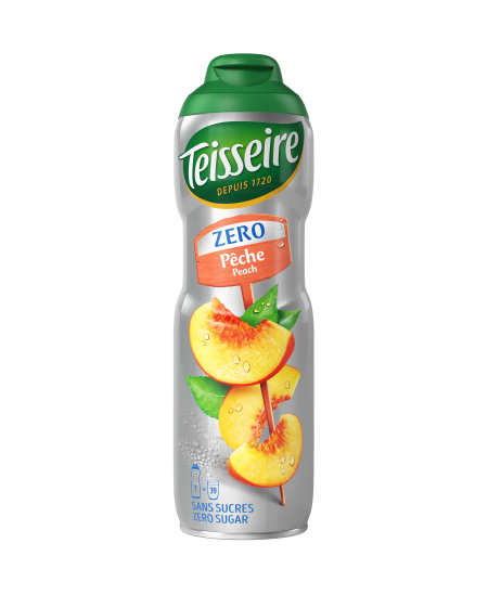 Sirupas TEISSEIRE, persikų skonio, be cukraus, 0,6l