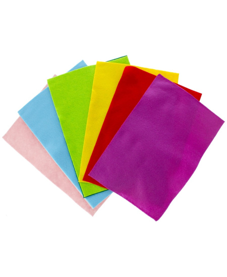 Veltinio lapai CRAFT WITH FUN, 20 x 30 cm, įvairių spalvų, 10 vnt.