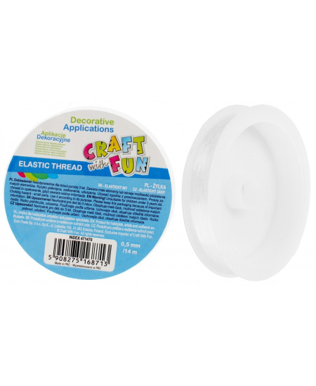 Elastinis siūlas CRAFT WITH FUN, 0,4 mm, 60 m