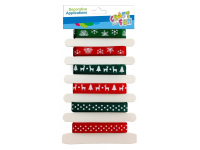 Kalėdinės dekoratyvinės juostelės CRAFT WITH FUN, 6 x 1 m