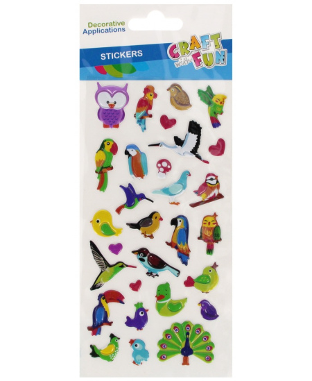 Išpūsti lipdukai CRAFT WITH FUN Paukščiai