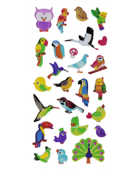 Išpūsti lipdukai CRAFT WITH FUN Paukščiai