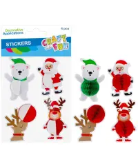 Kalėdiniai lipdukai-armonikos CRAFT WITH FUN, 4 vnt.