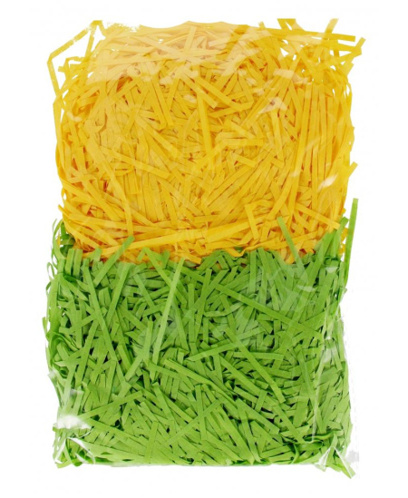 Rafija CRAFT WITH FUN, geltona ir žalia, 30 g