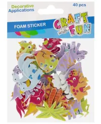 Lipdukai iš putų CRAFT WITH FUN Dinozaurai, 40 vnt.