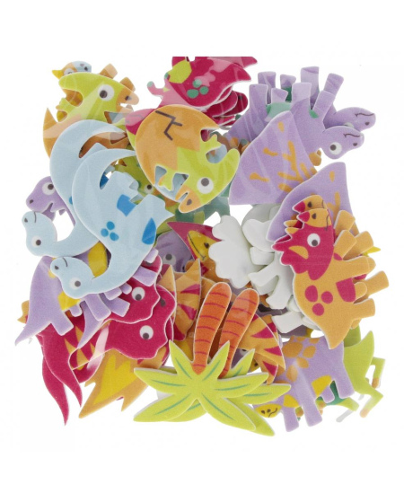 Lipdukai iš putų CRAFT WITH FUN Dinozaurai, 40 vnt.